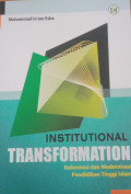 Institutional Transformation: Reformasi dan Modernisasi Pendidikan Tinggi Islam